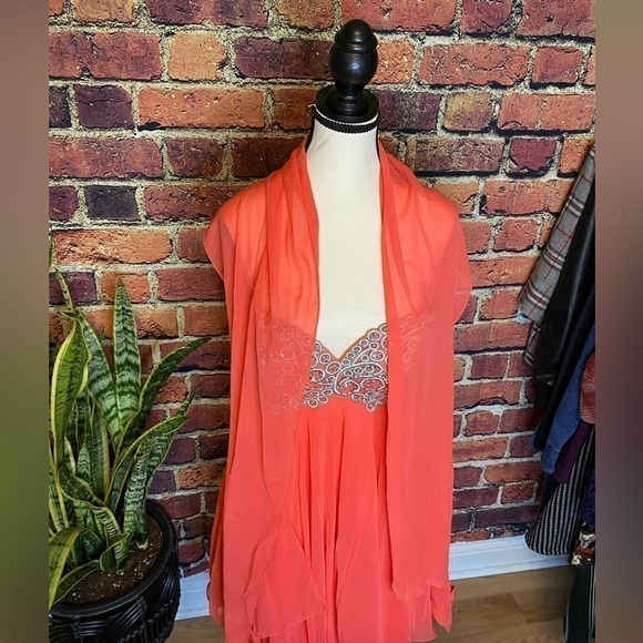 Rianna Couture Beaded taffeta-underlay Prom Homecoming bridesmaid Dress Size 6 - Picture 15 of 16